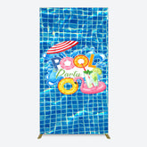 Aperturee - Aperturee Summer Splashing Swimming Pool Party Rectangle Backdrop
